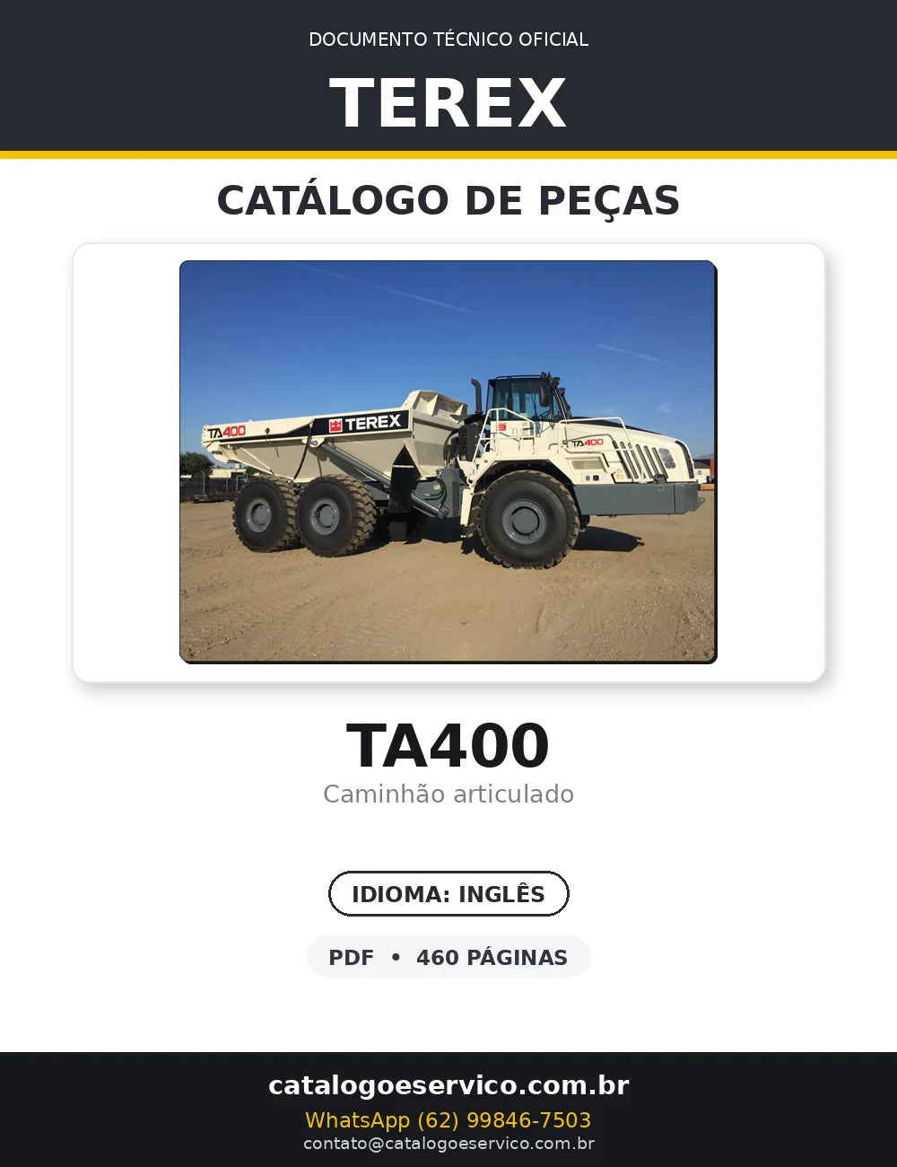 Catalogo De Peças TEREX - TA400 - Caminhao Articulado — capa