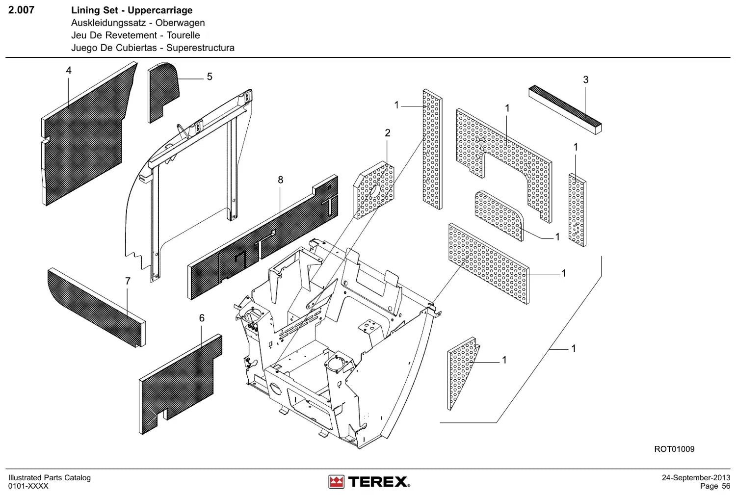 Catalogo De Peças TEREX - Tc50 Tc0050 \0101 Xxxx - Excavador Hidraulico — vista explodida