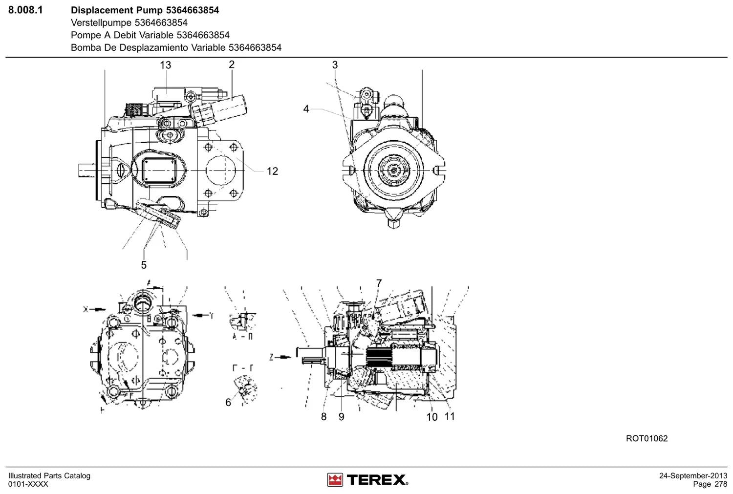 Catalogo De Peças TEREX - Tc50 Tc0050 \0101 Xxxx - Excavador Hidraulico — vista explodida