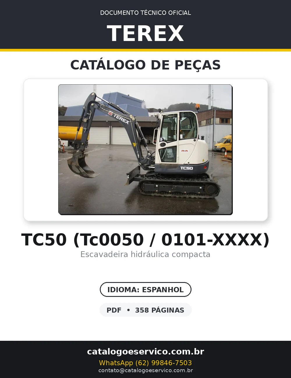 Catalogo De Peças TEREX - Tc50 Tc0050 \0101 Xxxx - Excavador Hidraulico — capa