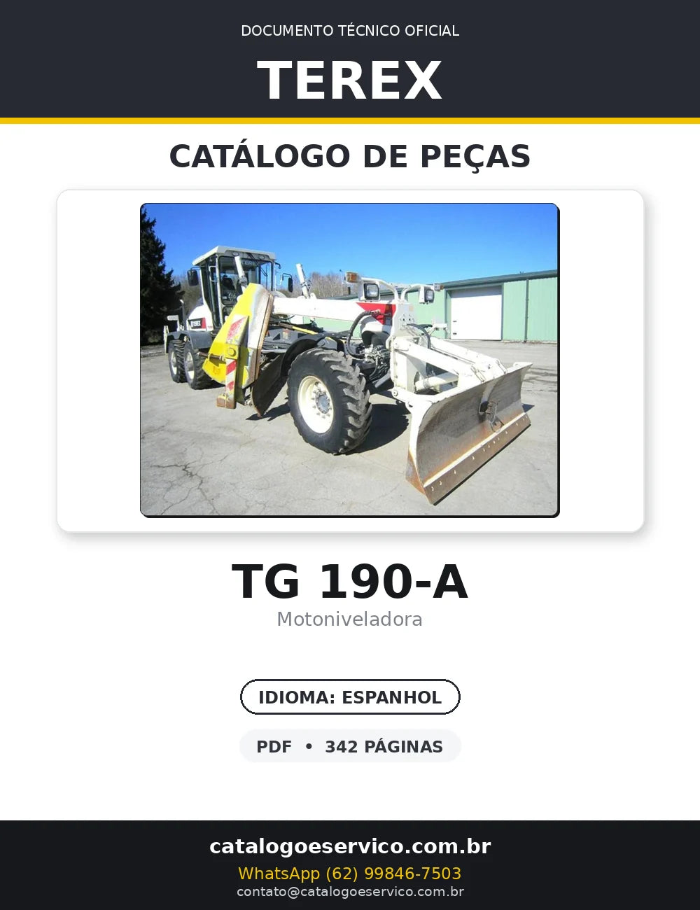 Catalogo De Peças TEREX - TG190-A - Motoniveladora — capa