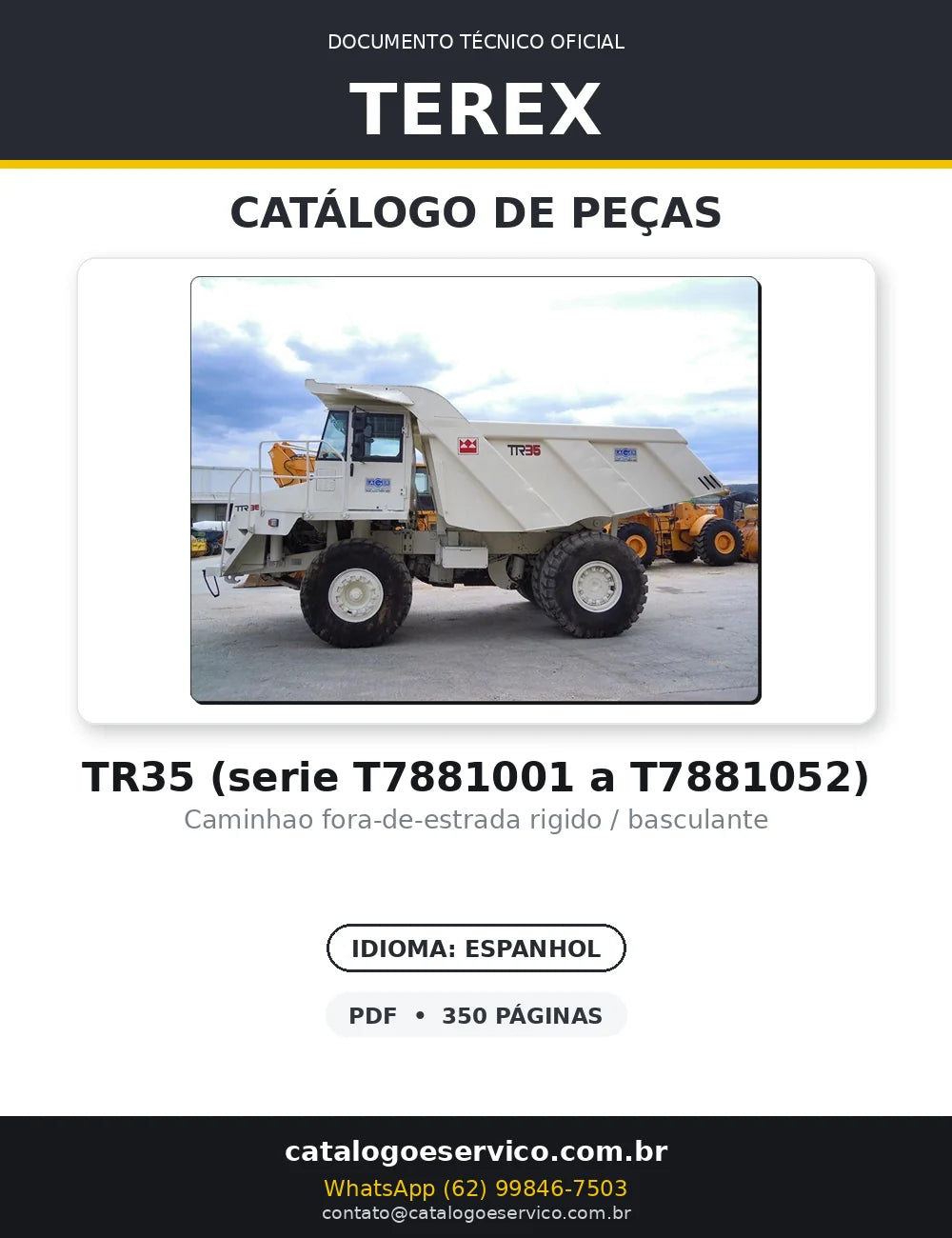 Catalogo De Peças TEREX - TR35 - Caminhão Basculante — capa