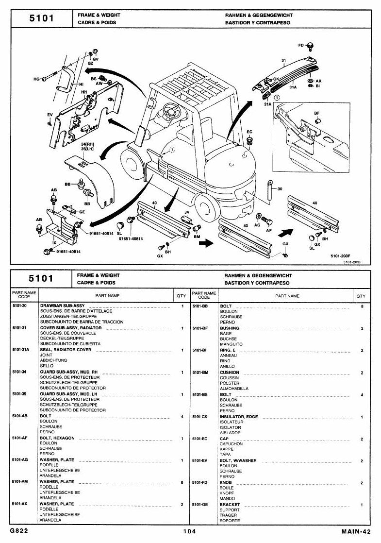Catálogo de Peças Toyota 02-6FGU30 Empilhadeira a Combustão — vista explodida 2