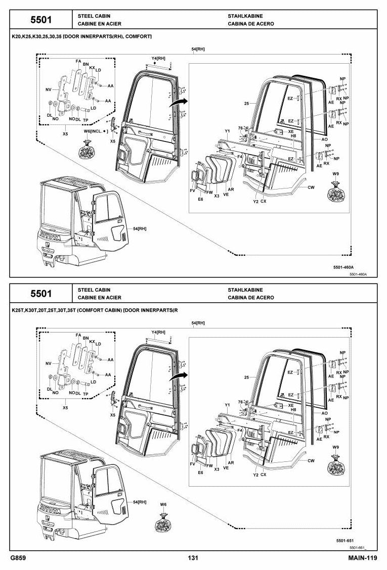 Catálogo de Peças Toyota 05-8FBM20T,25T,30T,35T, 05-8FBMK25T,30T Empilhadeira Elétrica — vista explodida 2