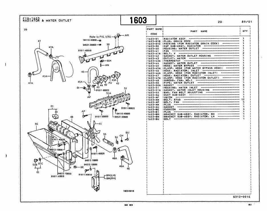 Catálogo de Peças Toyota 2FD100,115, 2FD135 Empilhadeira a Combustão — vista explodida 2