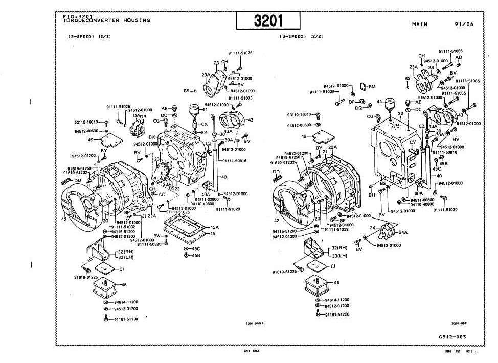 Catálogo de Peças Toyota 2FD100,115, 2FD135 Empilhadeira a Combustão — vista explodida 3