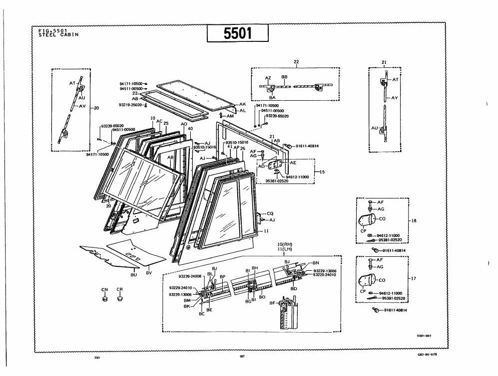 Catálogo de Peças Toyota 3FD50,60 Empilhadeira a Combustão — vista explodida 4