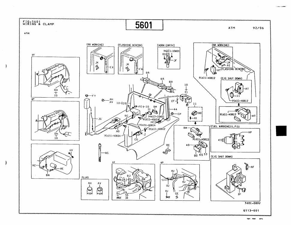Catálogo de Peças Toyota 5FGC10,13,15 Empilhadeira a Combustão — vista explodida 4