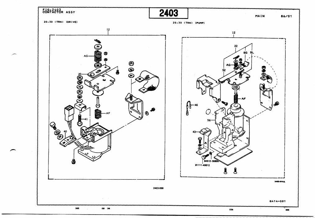 Catálogo de Peças Toyota HB20,30, HBA20, HBW/HBWA20,30 Transpaleteira Elétrica — vista explodida 3