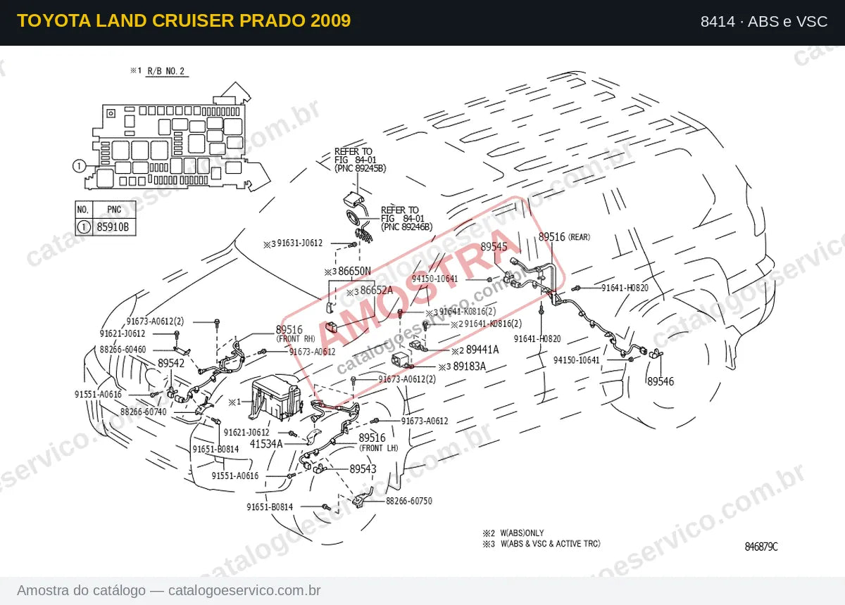 Vista explodida ABS e VSC — Toyota Land Cruiser Prado 2009