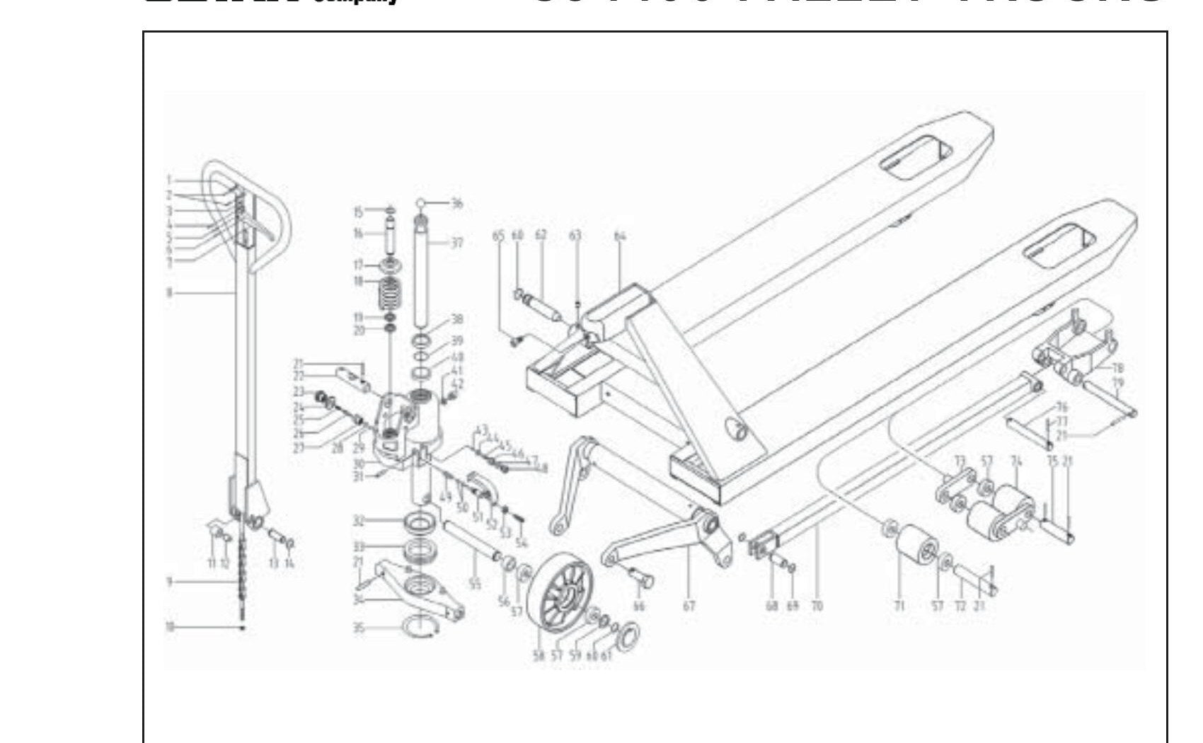 Catálogo de Peças Transpaleteira Clark CJ4400 - página interna