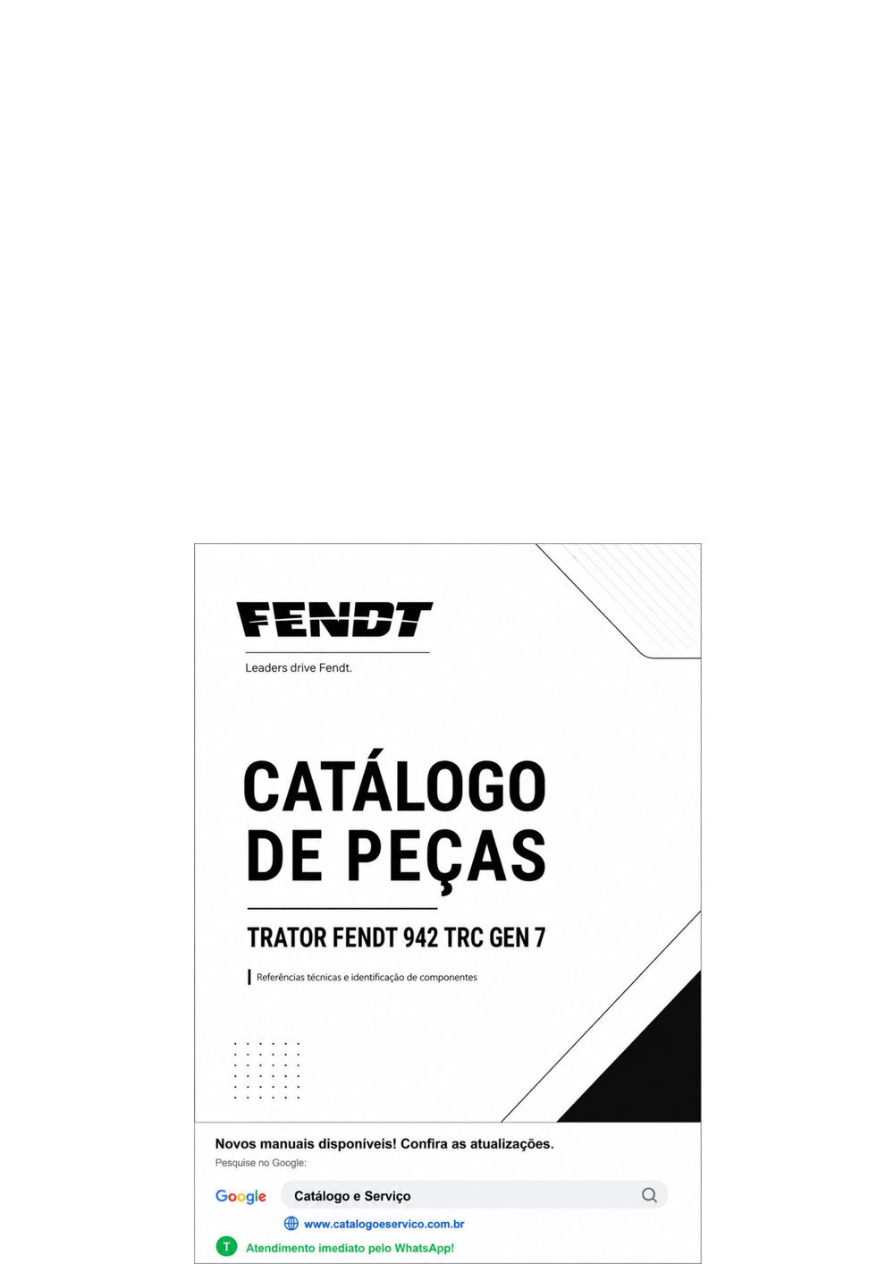 Catálogo de Peças Trator Fendt 942 Gen 7