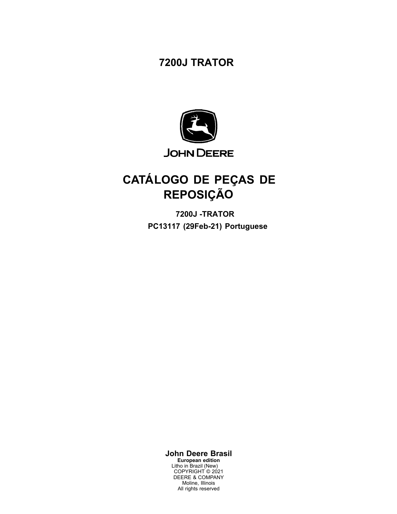 Catálogo de Peças Trator John Deere 7200J