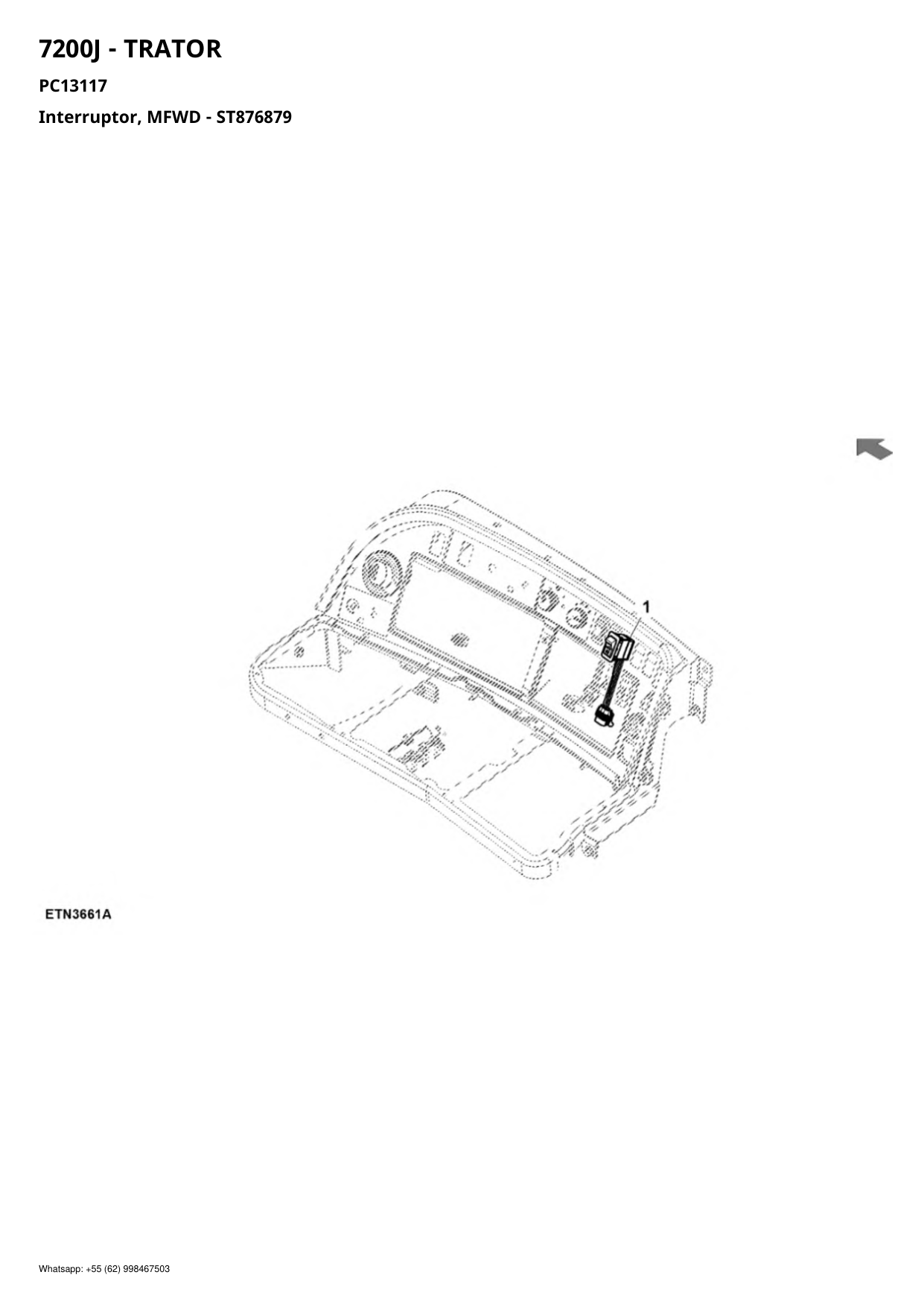 Catálogo de Peças Trator John Deere 7200J