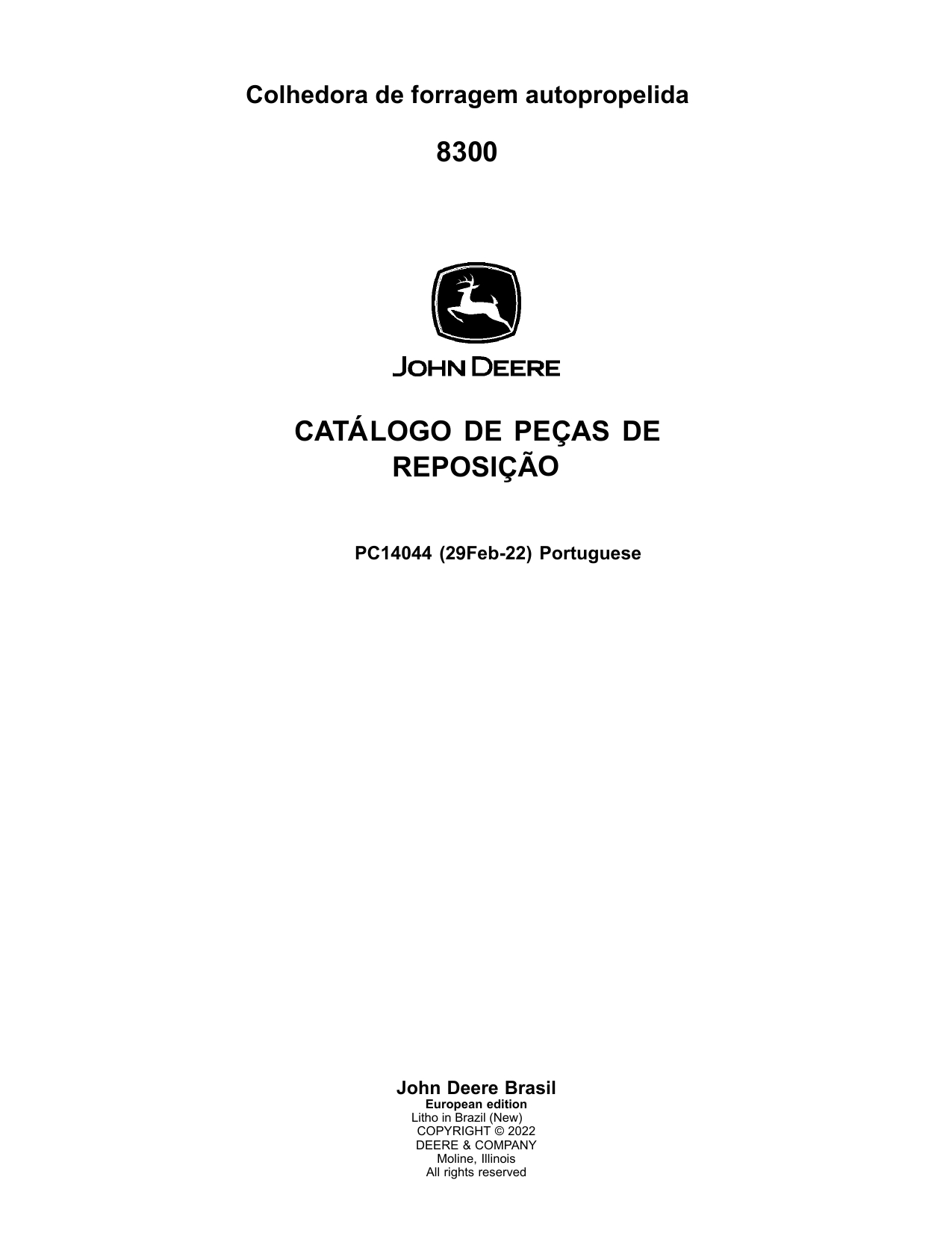 Catálogo de Peças Trator John Deere 8300
