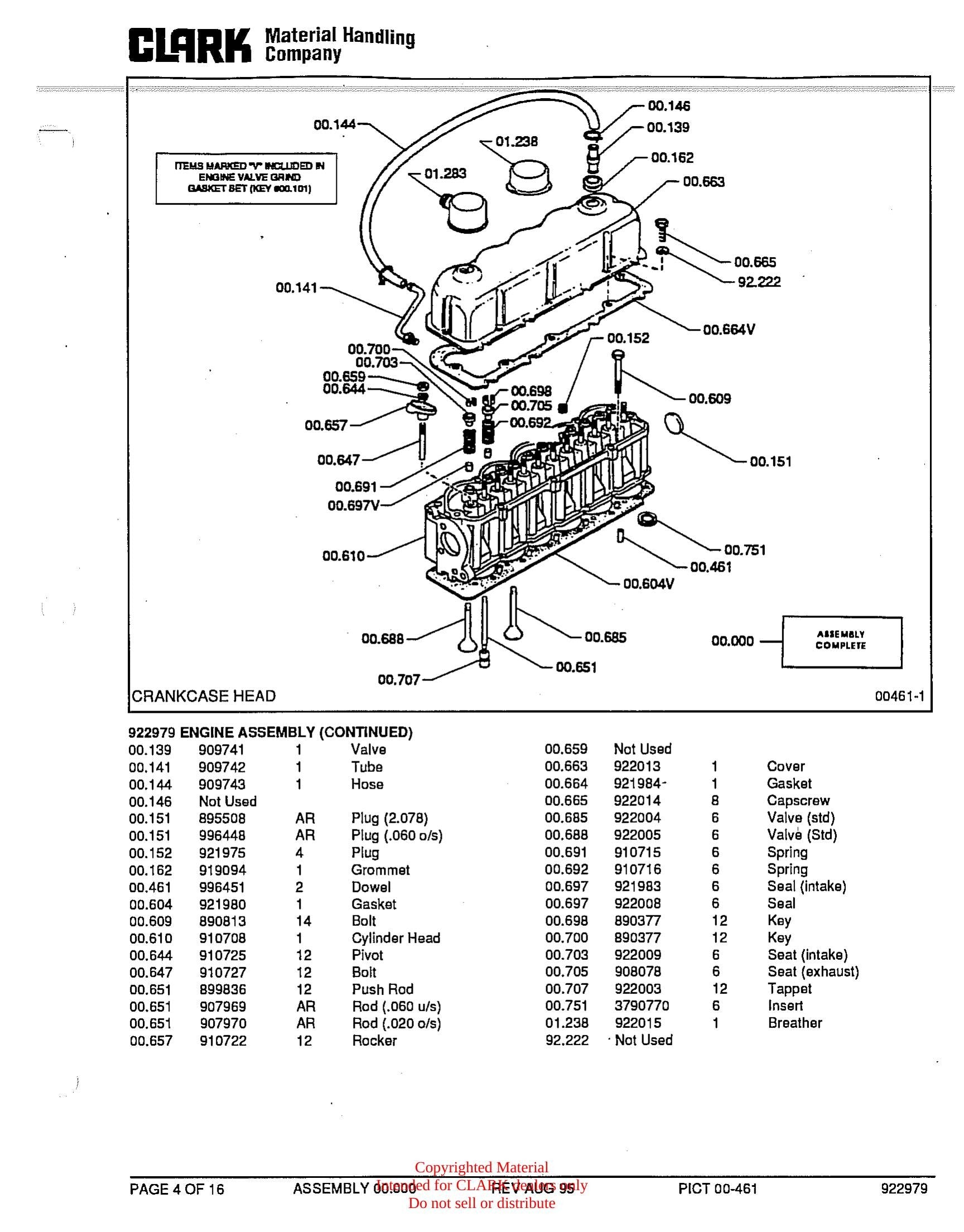 Catálogo de Peças Trator Rebocador Clark GTDT Towing Tractor (E) - página interna