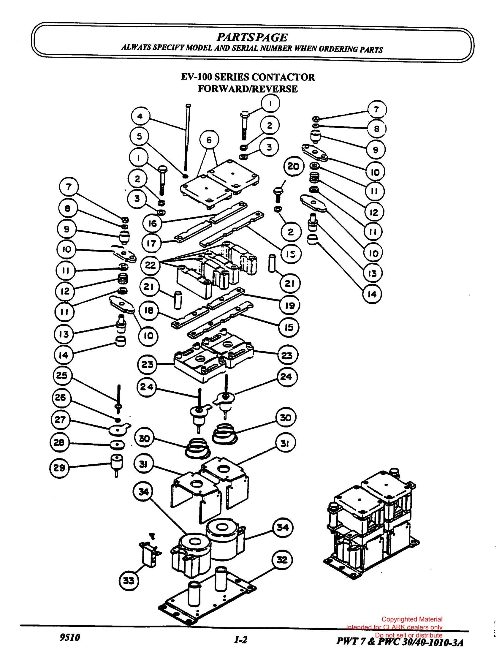 Catálogo de Peças Trator Rebocador Clark PWC 30/40 (Book X-170) - página interna