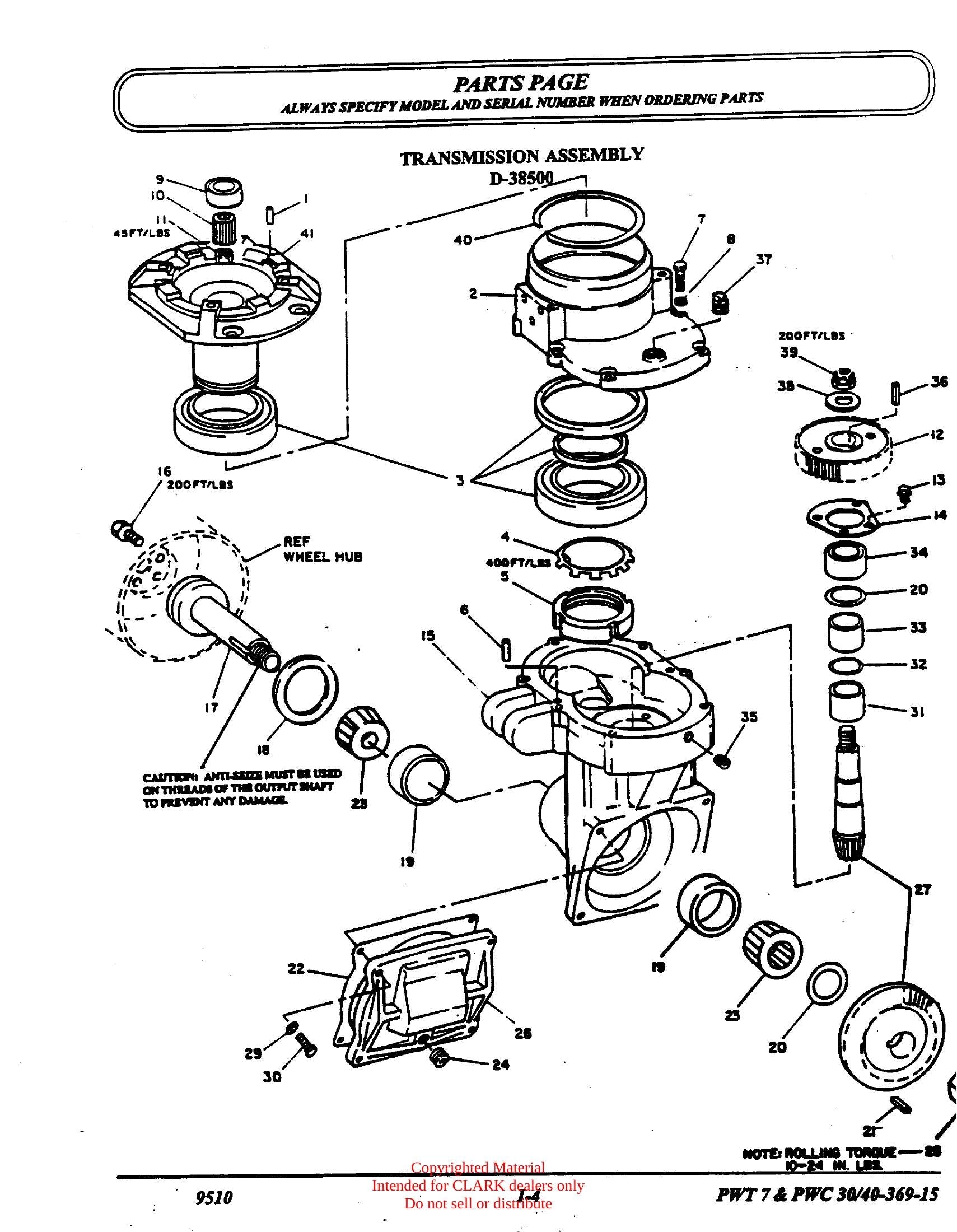 Catálogo de Peças Trator Rebocador Clark PWT 7 (Book X-169) - página interna