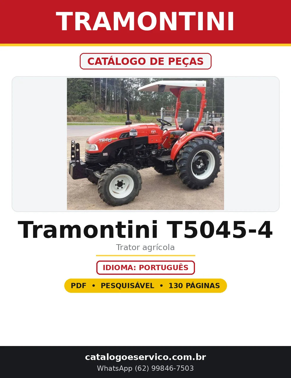 Capa do Catálogo de Peças Tramontini Tramontini T5045-4 em PDF com 130 páginas
