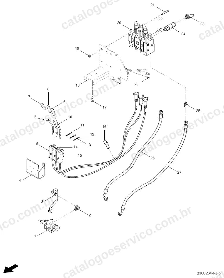 Vista explodida do catálogo de peças Valtra A52 — figura 3