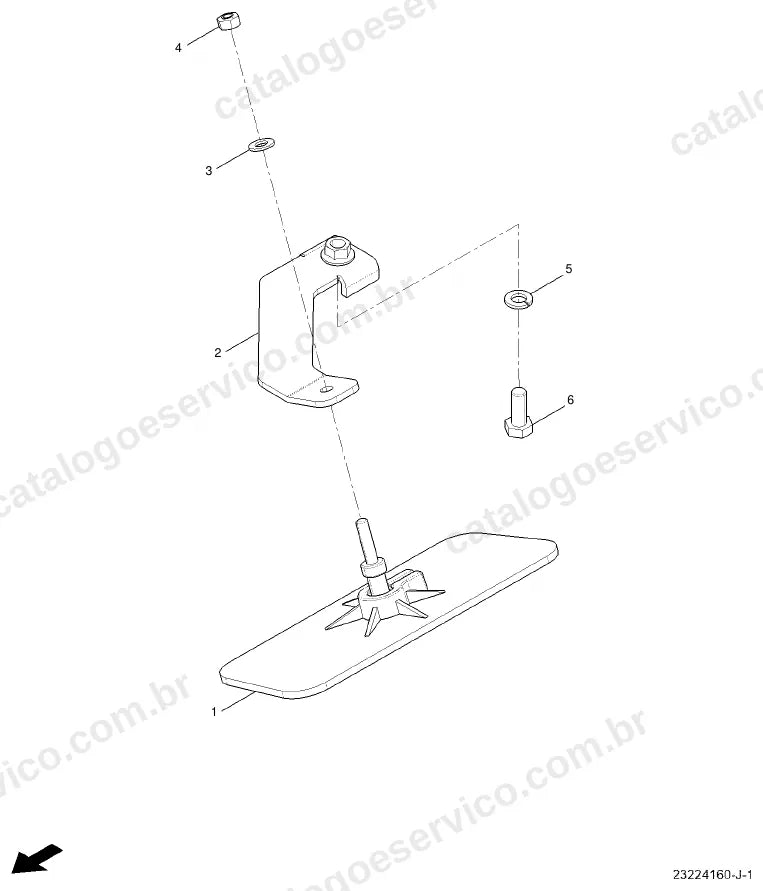 Vista explodida do catálogo de peças Valtra A52 — figura 4