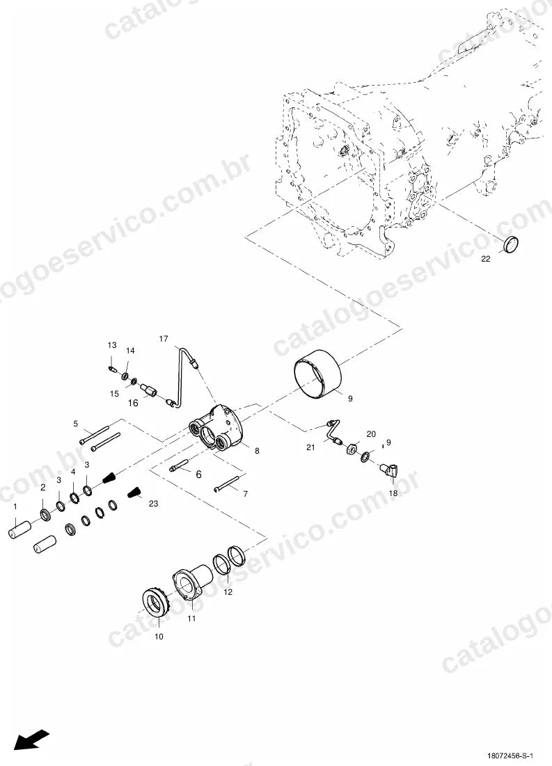 Vista explodida do catálogo de peças Valtra A74SC — figura 2