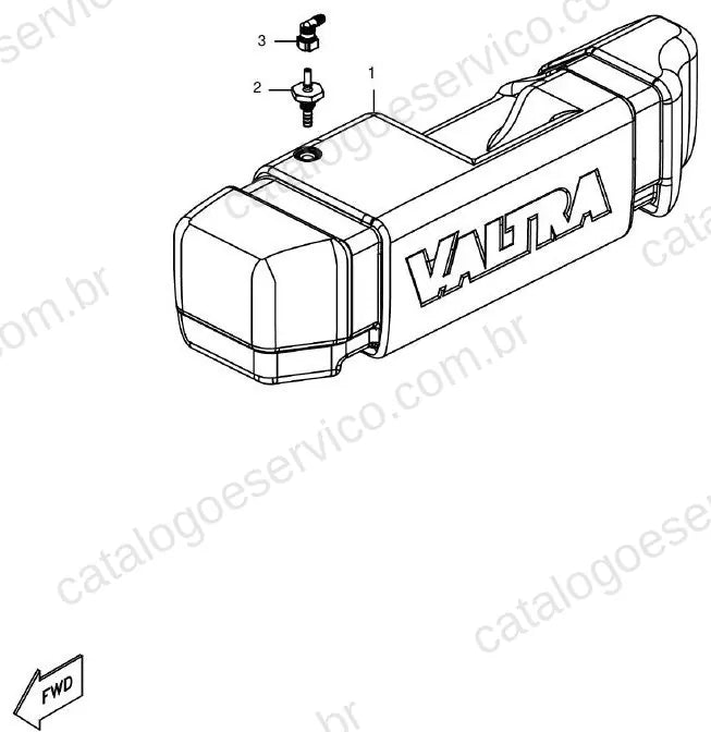 Vista explodida do Catálogo de Peças Valtra A750L GII — exemplo 2