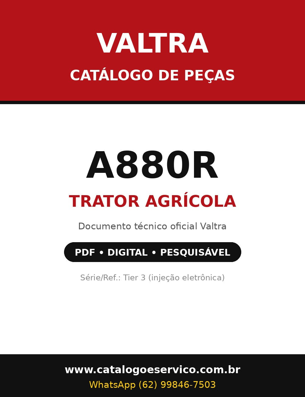 Catálogo de Peças Valtra - A880R - Trator Agrícola