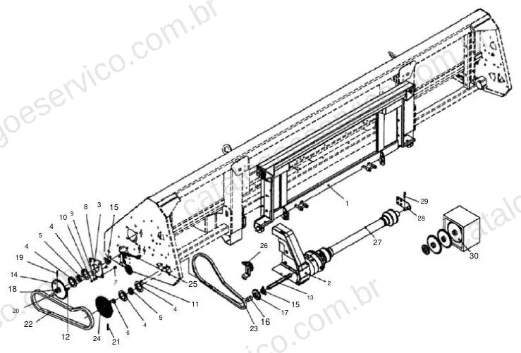 Vista explodida do Catálogo de Peças Valtra PM Series 500 — exemplo 3