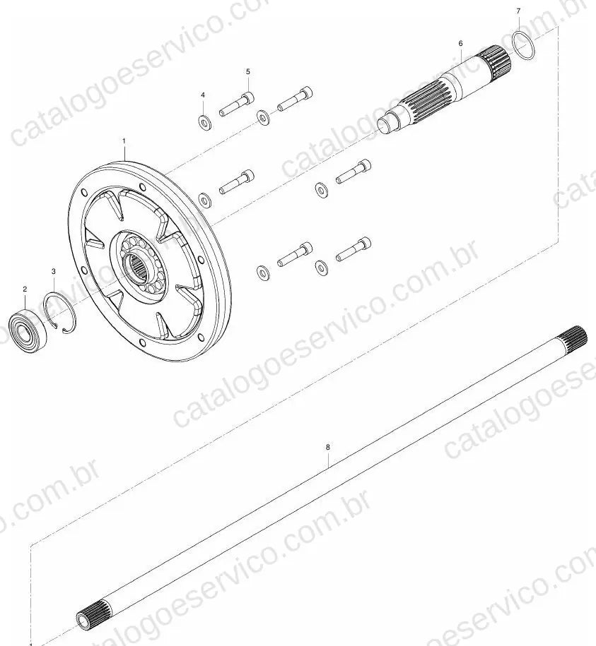 Vista explodida do Catálogo de Peças Valtra T194A 1A7 LRC — exemplo 1
