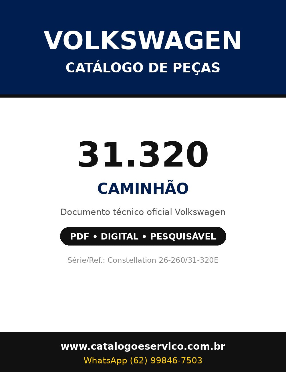 Catálogo de Peças Volkswagen - 31.320 - Caminhão