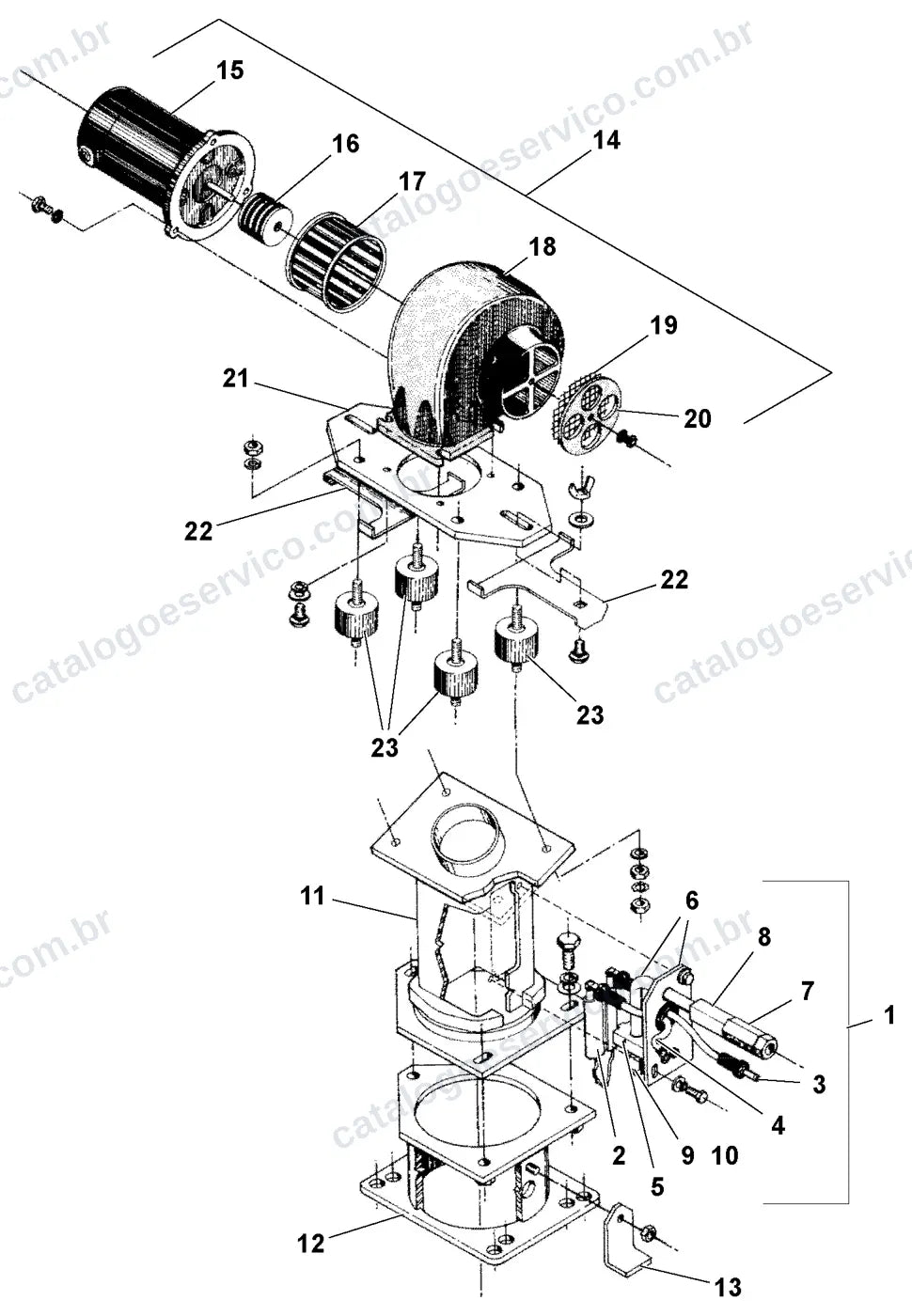 Vista explodida – Catálogo de Peças Volvo 10 FT Wedgelock