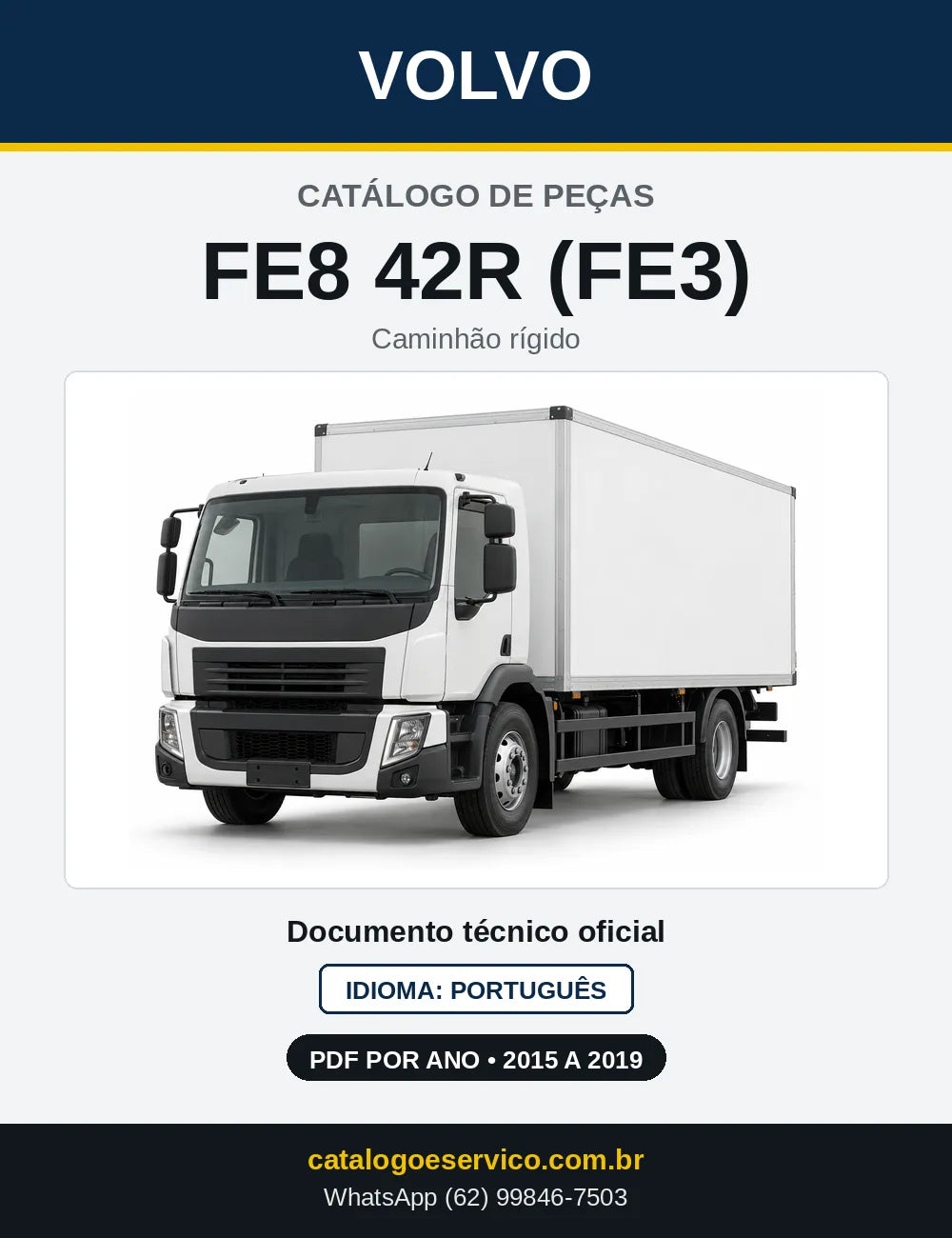 Capa do Catálogo de Peças Volvo FE8 42R (FE3) – caminhão