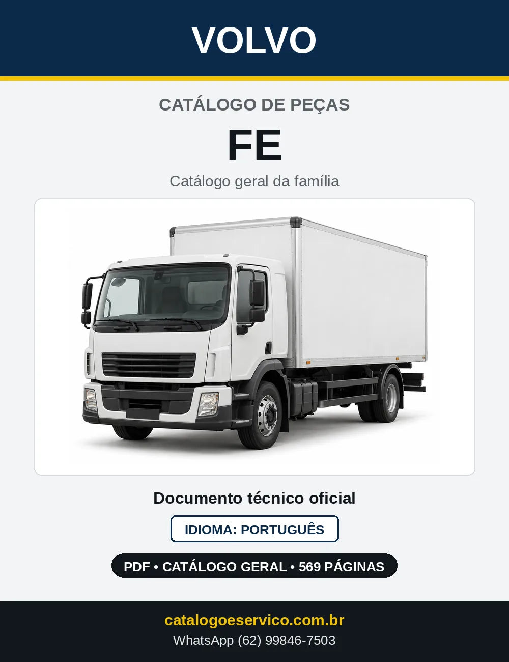 Capa do Catálogo de Peças Volvo FE – caminhão