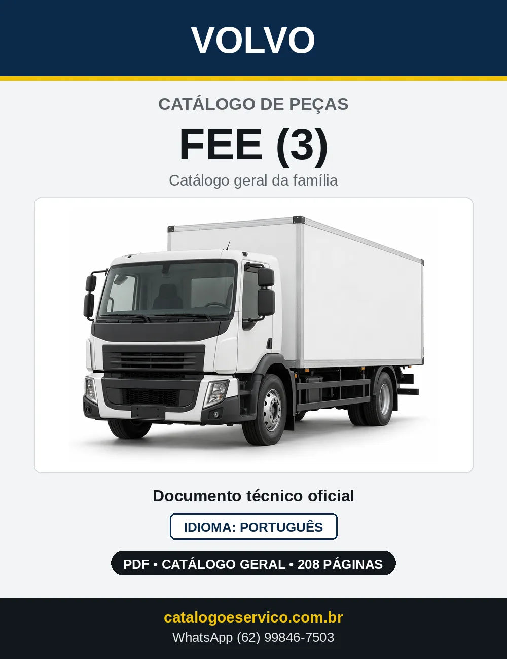Capa do Catálogo de Peças Volvo FEE (3) – caminhão