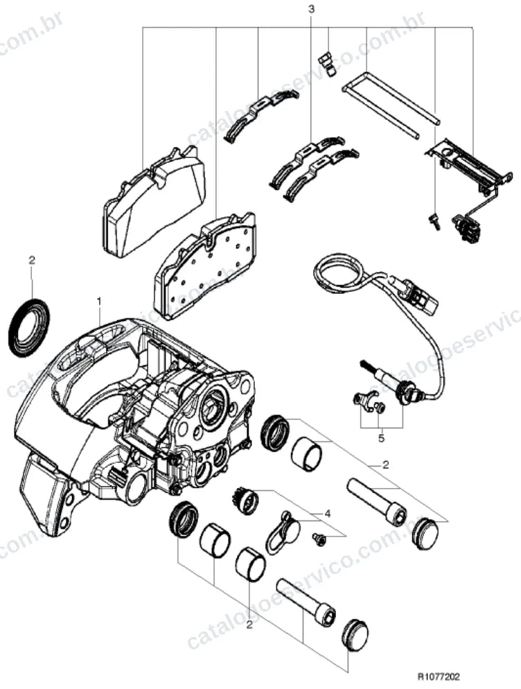 Vista explodida – freio – Catálogo de Peças Volvo FL 420