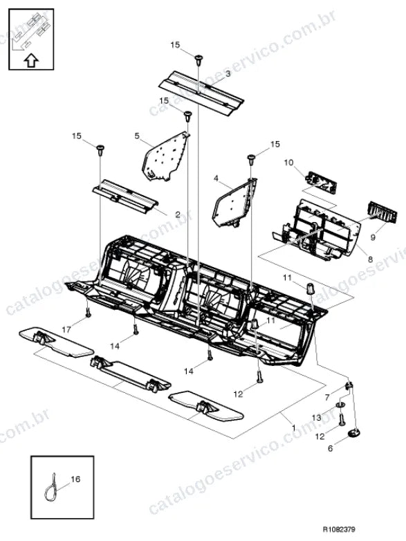 Vista explodida – carroceria, cabina e interior – Catálogo de Peças Volvo FL (3)