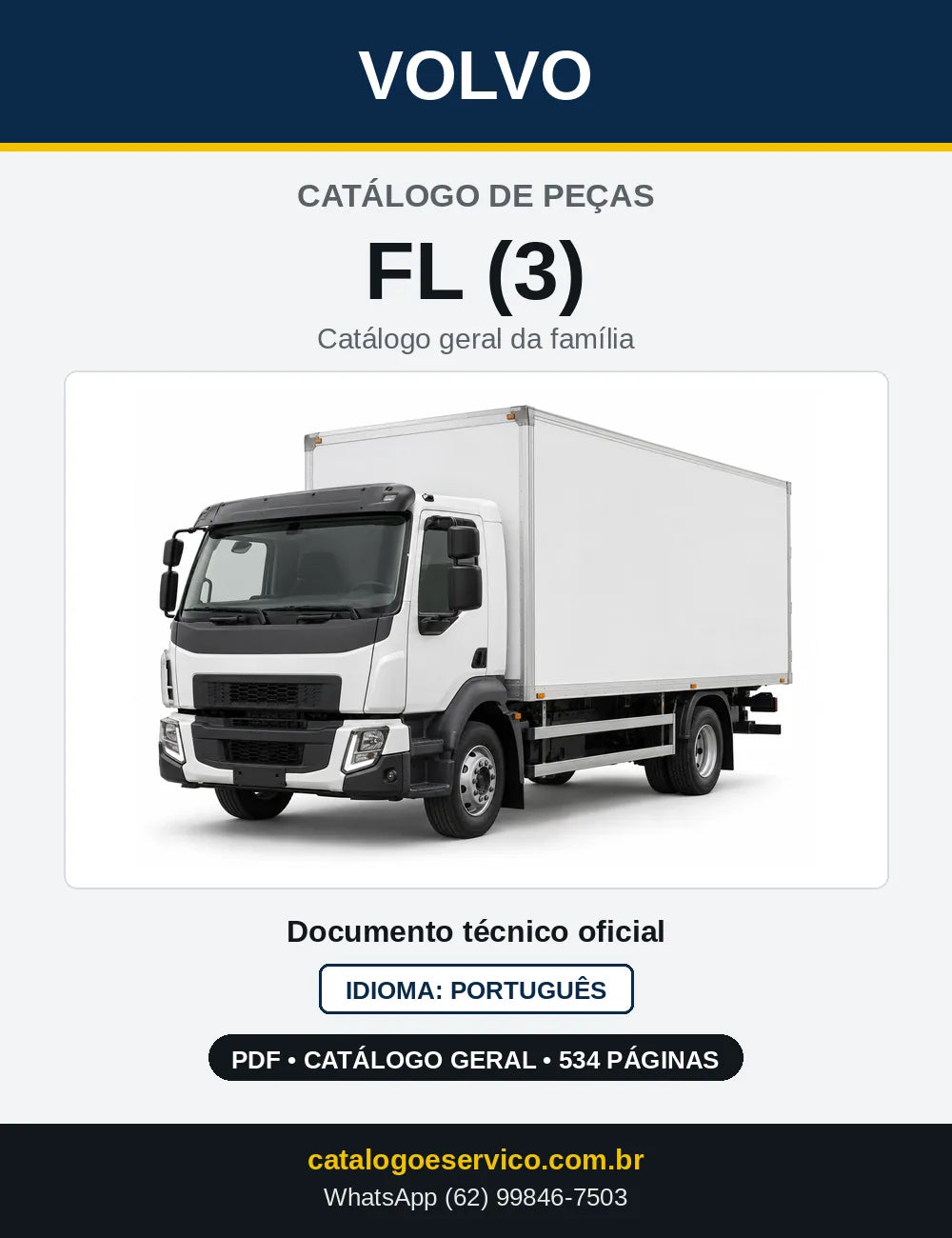Capa do Catálogo de Peças Volvo FL (3) – caminhão