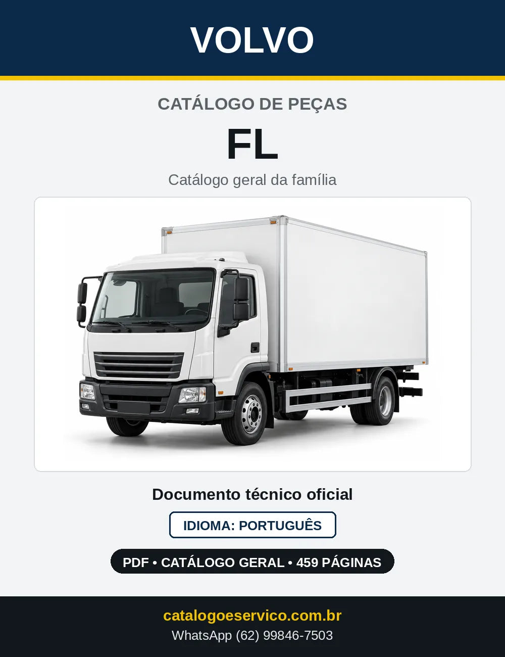 Capa do Catálogo de Peças Volvo FL – caminhão