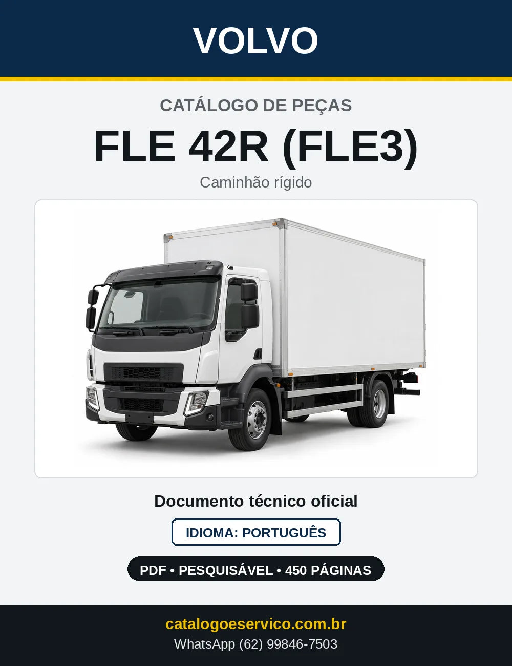 Capa do Catálogo de Peças Volvo FLE 42R (FLE3) – caminhão
