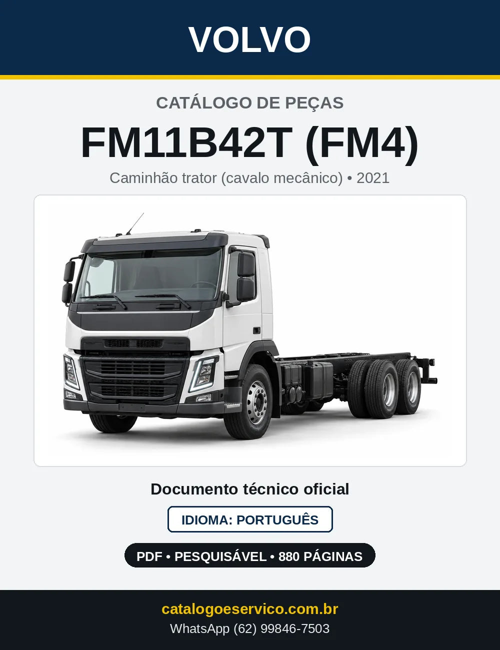 Capa do Catálogo de Peças Volvo FM11B42T (FM4) – caminhão