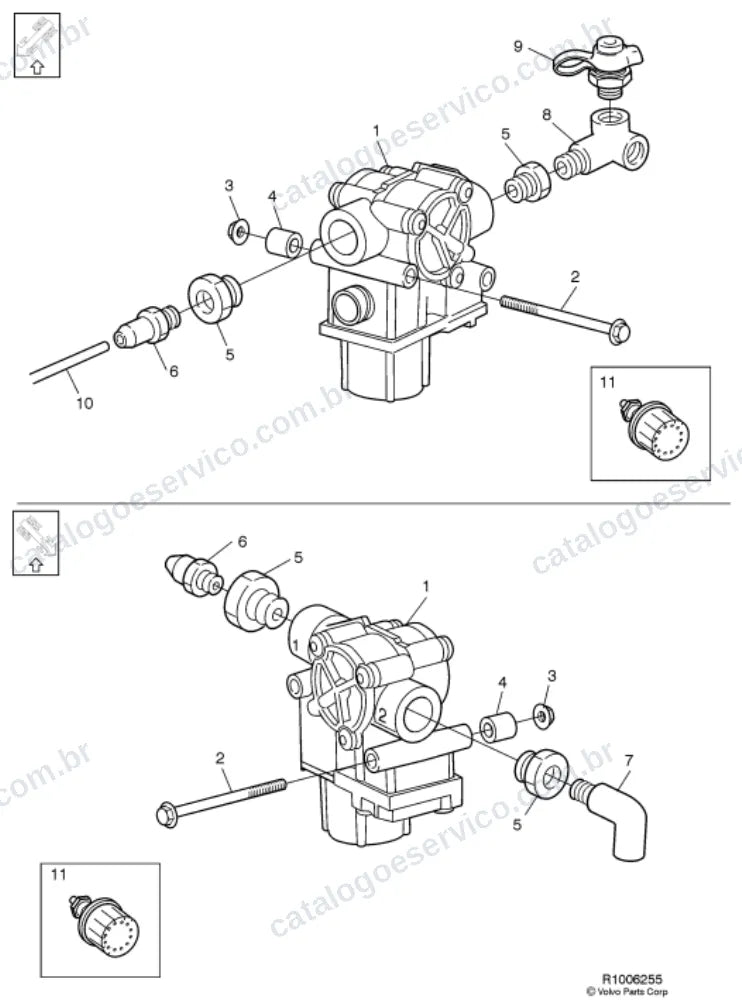 Vista explodida – freio – Catálogo de Peças Volvo FM13 64R