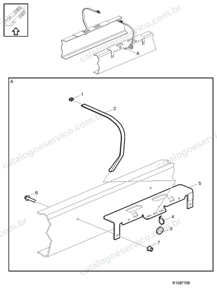 Vista explodida – quadro, molas, amortecedores e rodas – Catálogo de Peças Volvo FM13A64R (FM4)