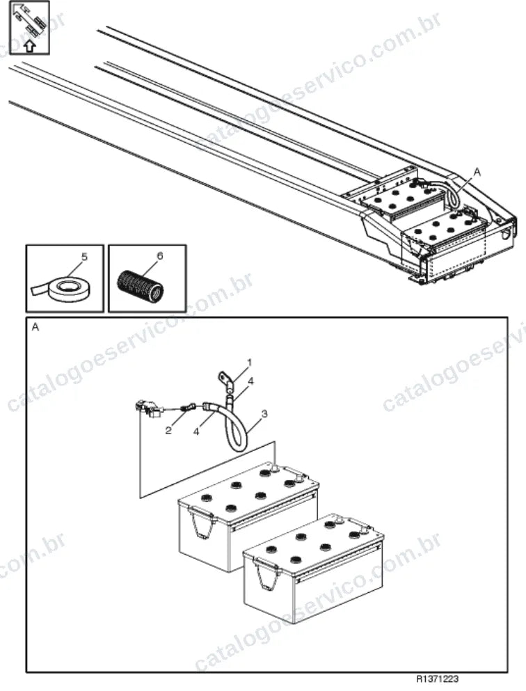 Vista explodida – sistema elétrico, iluminação e instrumentos – Catálogo de Peças Volvo FML3A42T (FM4)