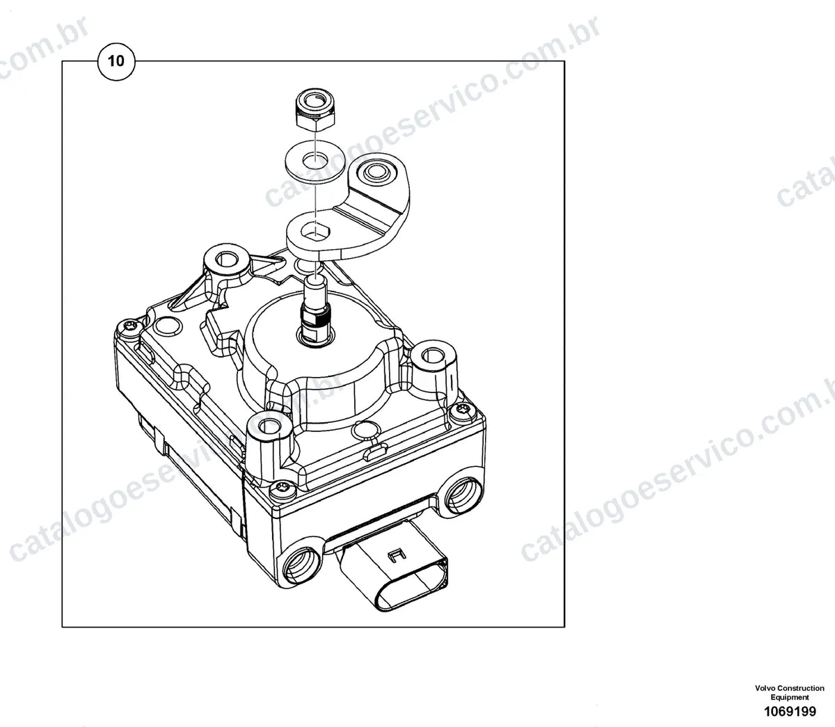 Vista explodida – motor – Catálogo de Peças Volvo MC110D
