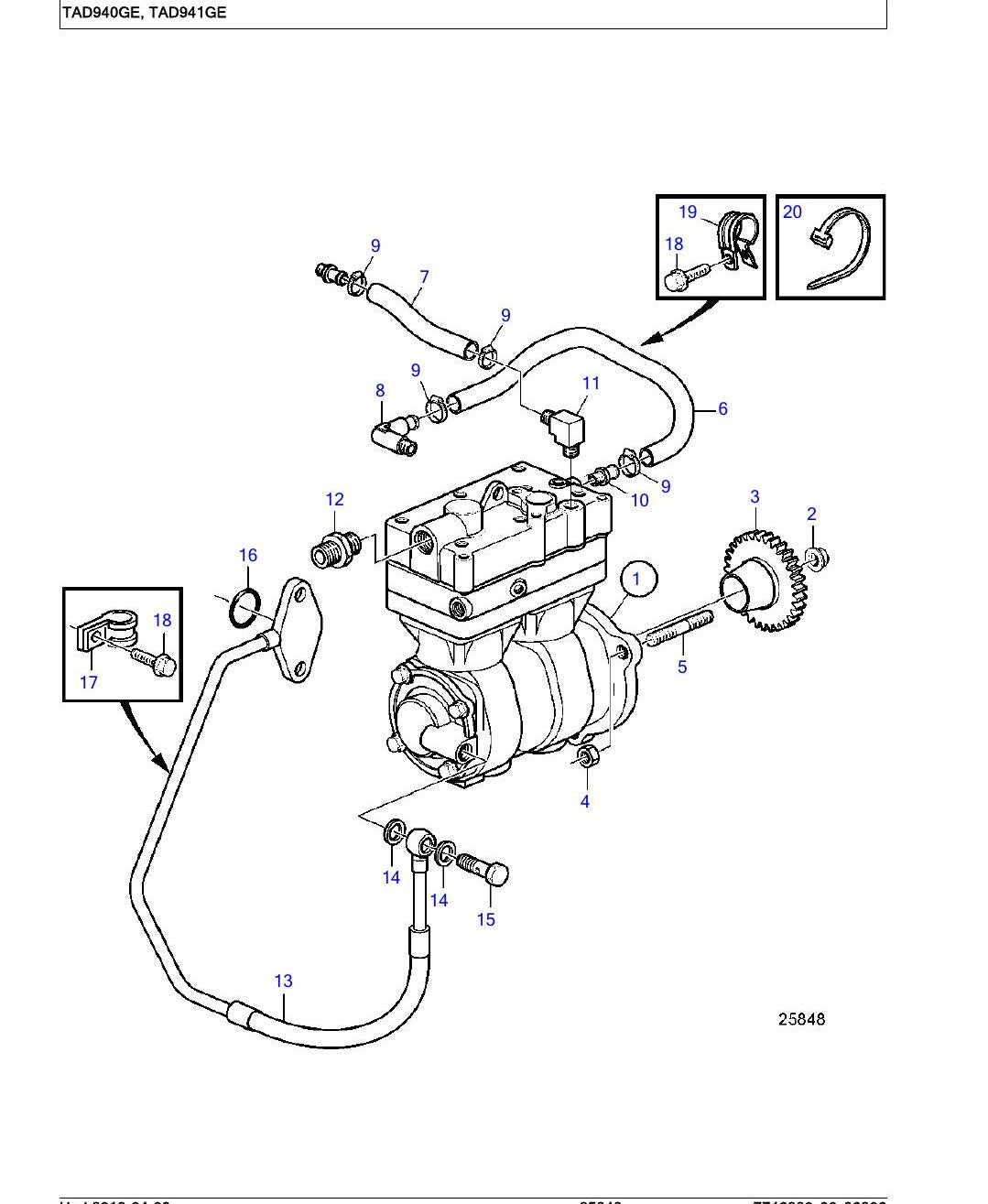 Catálogo de Peças Volvo Penta TAD940GE TAD941GE Motor - página estratégica 1
