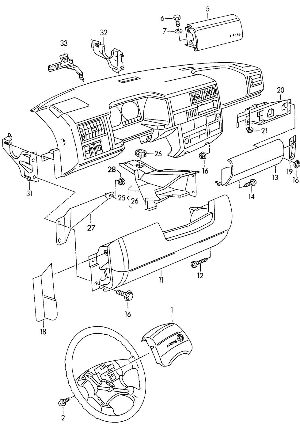 Vista explodida 4 do catálogo de peças VW Caravelle / Eurovan