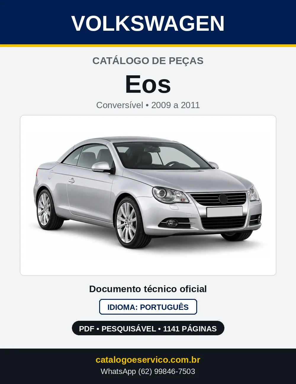 Catálogo de Peças VW Eos (2009 a 2011) — capa