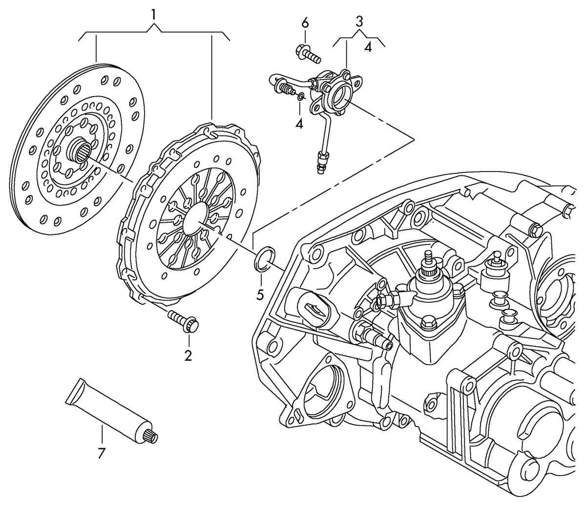 Vista explodida 1 do catálogo de peças VW Jetta Variant
