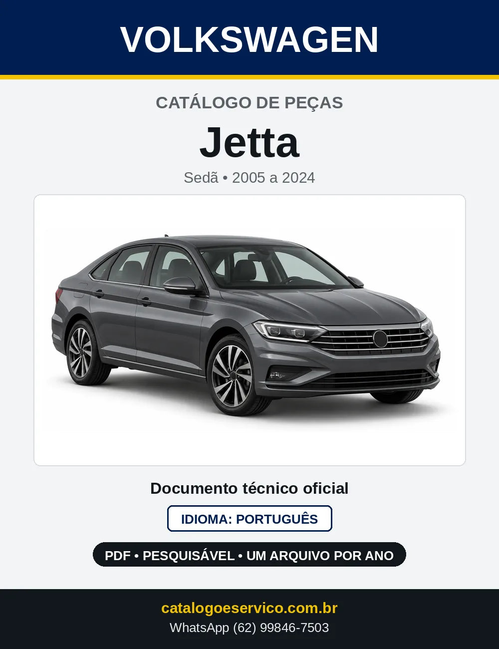 Catálogo de Peças VW Jetta (2005 a 2024) — capa